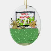 Koe TV Shows Funny Cartoon Keramisch Ornament (Rechts)