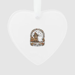 Koe uit de Hooglanden Halloween Geest Pompoen Vint Ornament