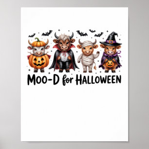 Koe uit de Hooglanden Halloween Griezelig Seizoen Poster