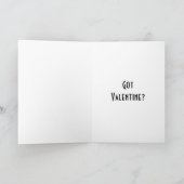 Koe Valentijn Groet Feestdagen Kaart (Binnen)