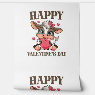 Koe Valentijnsdag Hart Geschenken t-shirt Grappige Behang