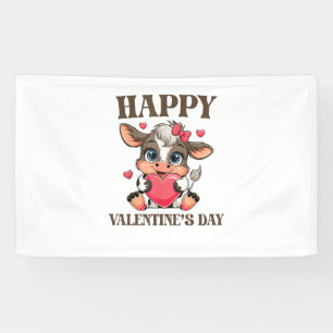 Koe Valentijnsdag Hart Geschenken t-shirt Grappige Spandoek