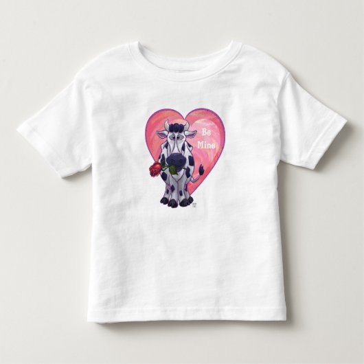 Koe Valentijnsdag Kinder Shirts (Voorkant)