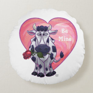 Koe Valentijnsdag Rond Kussen