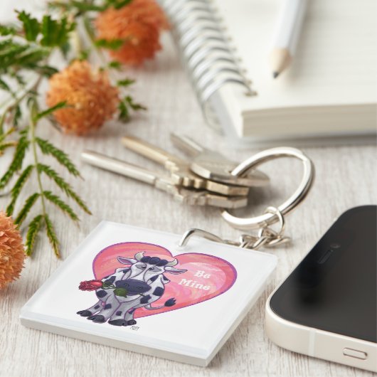 Koe Valentijnsdag Sleutelhanger (Voorkant Rechts)