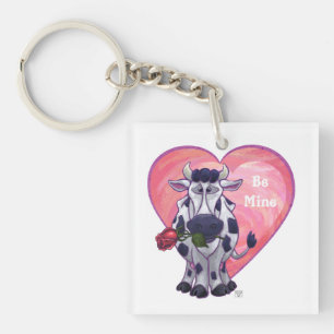 Koe Valentijnsdag Sleutelhanger