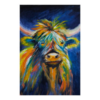 Koe van Angus Highland Perfect Poster