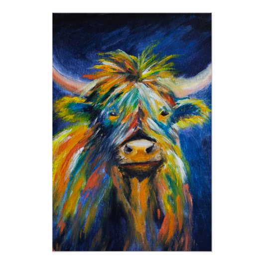 Koe van Angus Highland Perfect Poster (Voorkant)