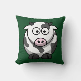 Koe van de cartoon over de groenen kussen