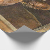  Koe van de textielsector in barn - rustic Cadeaupapier (Hoek)