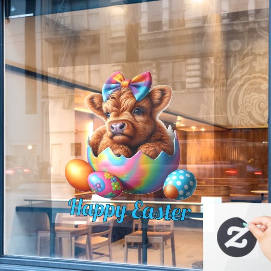 Koe van het Paashoogland Raamsticker (Cafe Raam)