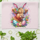 Koe van het Paashoogland Theedoek (Gevouwen)