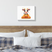 Koe van pompoenpatch canvas afdruk (Insitu (Slaapkamer))