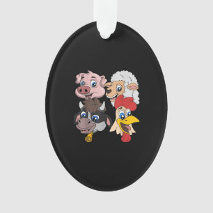 Koe van schapenhouderij op varkensschaap Chicken G Ornament