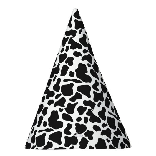 Koe van zwart-wit Boerderij Feesthoedjes (Rechts)