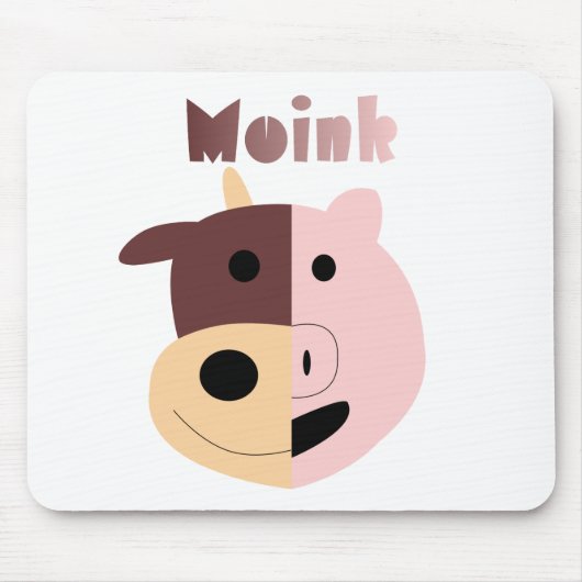 Koe + Varkens = Moink mousepad Muismat (Voorkant)