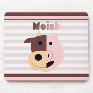 Koe + Varkens = Moink mousepad Muismat