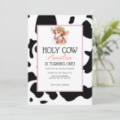 Koe verjaardag kaart (Staand voorkant)