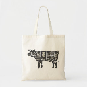 Koe vleesbeenderkast tote bag