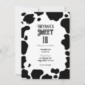 Koe Vlekken Print Zwart & Wit Landelijk Zoet 16 Kaart (Voorkant)