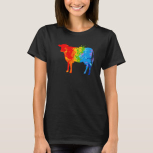 Koe voor het schilderen van de Koe van de verf T-shirt