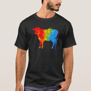 Koe voor het schilderen van de Koe van de verf T-shirt