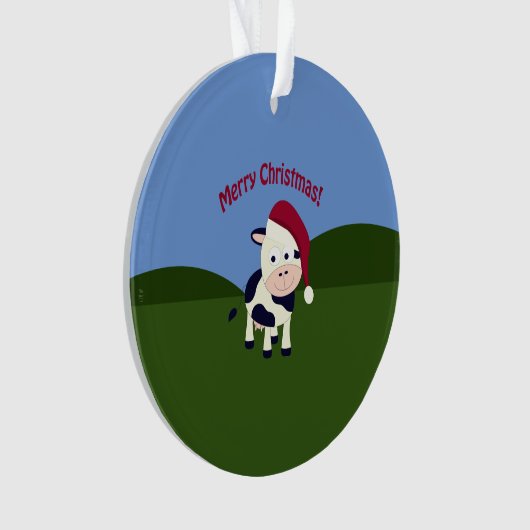 Koe voor pretkerst ornament (voorkant)