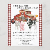 Koe Waterverf van het Boerderij op de geboorte Pi (Voorkant)