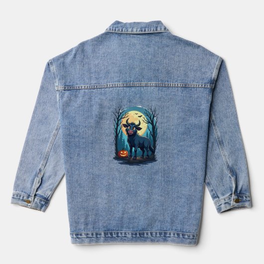 Koe weerwolftransformatie denim jacket (Achterkant)
