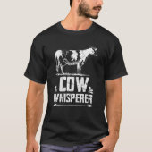Koe Whisperer Funny Women Mannen Dairy Farming Far T-shirt (Voorkant)