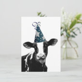 Koe wil een feestje! kaart (Staand voorkant)