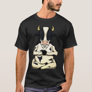 Koe Yoga Mediterende Kalf Yogi Stier Zit Yoga Po T-shirt