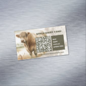 Koe Zakelijke QR Code Kaart Magneten (Voorbeeld)