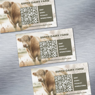 Koe Zakelijke QR Code Kaart Magneten