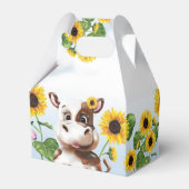 Koe Zonnebloem Meisje 2e Verjaardag Bedankdoosjes (Achterkant)