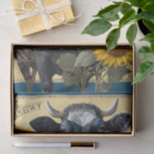 Koe zonnebloemen tissuepapier (Geschenk)