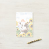 Koe Zonnekruid Boerderij Post-it® Notes (Op bureau)