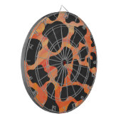 Koe, zwart en Oranje afdrukken Dartbord (Voorkant Links)
