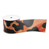 Koe, zwart en Oranje afdrukken Lint (Spoel)