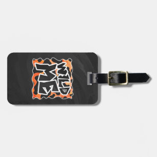 Koe Zwart en Oranje Wild mij Bagagelabel