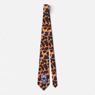 Koe Zwart en Oranje Wild mij Stropdas