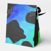 Koe, zwart en regenboog afdrukken bedankdoosjes (Achterkant)