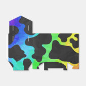 Koe, zwart en regenboog afdrukken bedankdoosjes (Uitgevouwen)
