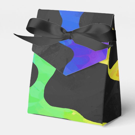 Koe, zwart en regenboog afdrukken bedankdoosjes (Voorkant Zijde)