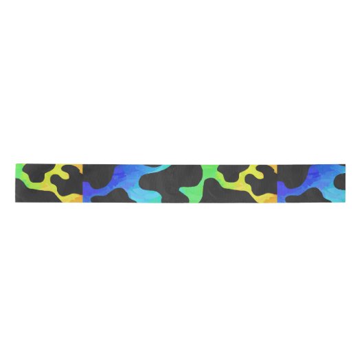 Koe, zwart en regenboog afdrukken lint (Voorkant)