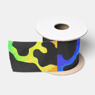 Koe, zwart en regenboog afdrukken lint