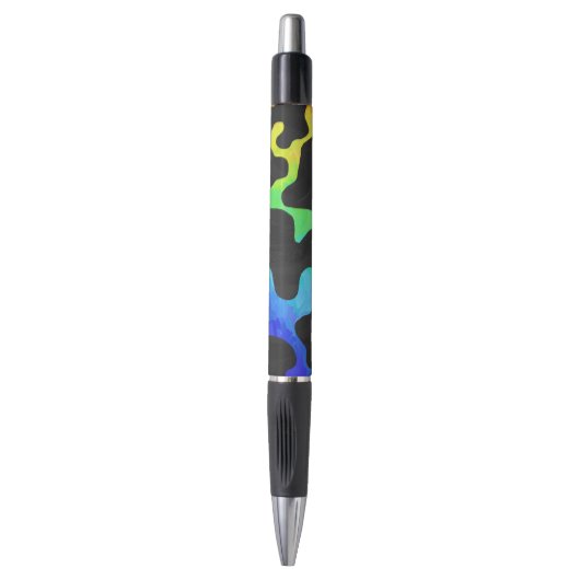 Koe, zwart en regenboog afdrukken pen (Voorkant Verticaal)