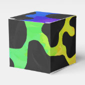 Koe zwart en regenboogschenken bedankdoosjes (Voorkant Zijde)