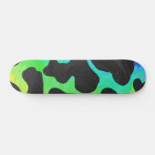 Koe zwart en regenboogschenken skateboard (Horizontaal)