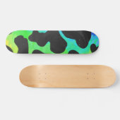 Koe zwart en regenboogschenken skateboard (Horizontaal)